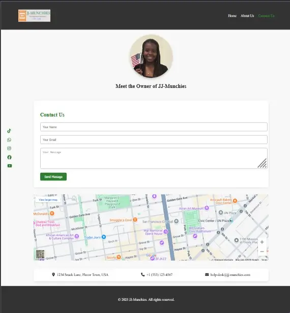 Snack website preview